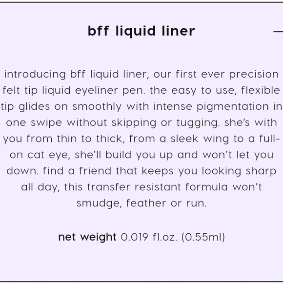 MAKE LUV | BFF Liquid Liner | Colourpop | Brand New | AUTHENTIC - Picture 6 of 6